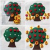 ibasenice Counting Non-woven Tree - 1 Set Felt Apple Tree