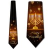 Three Rooker Menorah Ties Mens Jewish Necktie Hanukkah Tie for
