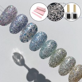 Diesel Aurora Queen Frost Glitter Gel 8-piece set + 2 Diesel top gels / 디젤 오로라퀸 프로스트 글리터젤 8종 세트+디젤탑젤2개