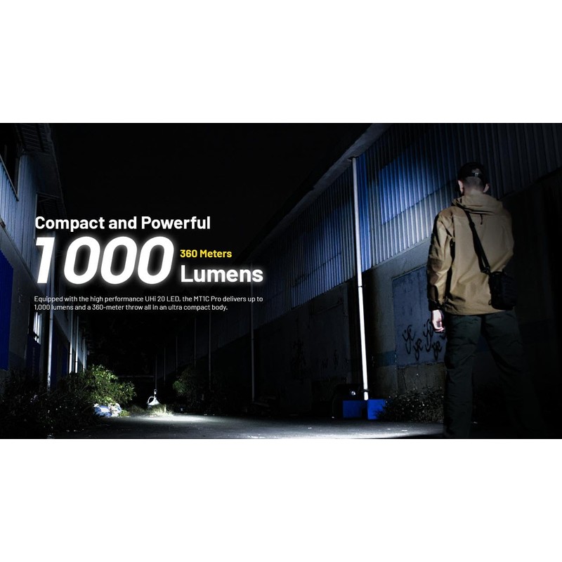 Nitecore MT1C PRO Compact Everyday Carry Flashlight- 1,000 Lumens w/