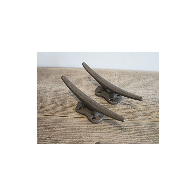 Cast Iron Antique Style Durable Vintage 2 Cleat Nautical Wall