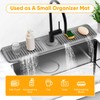 17.7inch Folding Faucet Mat for Kitchen Sink Splash Guard[7° Slope
