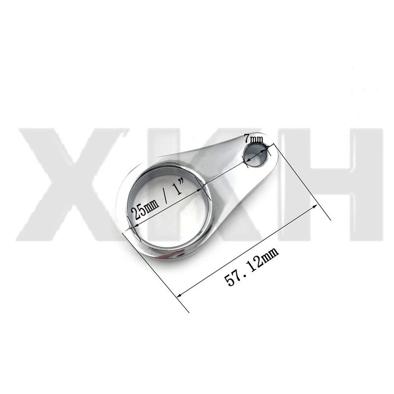 SMT- 25mm 1" Chrome Brake Line Clutch Cable Handlebar Frame