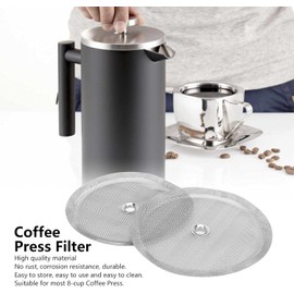 Pantalla de Filtro de Repuesto de Malla 2PCS 100, Accesorio de Prensa de Café Reemplazo de Filtro de Malla Francesa Universal de Acero Inoxidable Reutilizable para la Mayoría de los Cerveceros Frances
