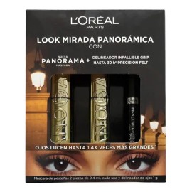 LOréal Look Mirada Panorámica Mascara Delineador Color Negro                                                                                          