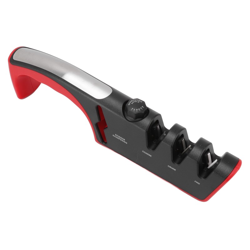 Knife Sharpener Diamond Black Ergonomic Multifunctional Adjustable 3 Stages Kitchen