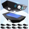 Solar Fence Lights 12 Pack, Motion Sensor Outdoor Light with