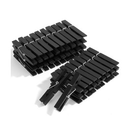 Mr. Pen- Natural Wood Clothes Pins, 50 Pack, 2.9 Inch, Black, Rust Resistant