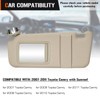 Sun Visor with Light for Toyota Camry 2007-2011 with Sunroof,