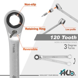 HB Pass Thru Low Profile 120-Tooth Reversible Ratchet wrench, Non-slip socket, for Rounded/Standard bolts, TORX Bits with portable case EVA tray 38-piece Socket set, Made in Taiwan AGM025-G