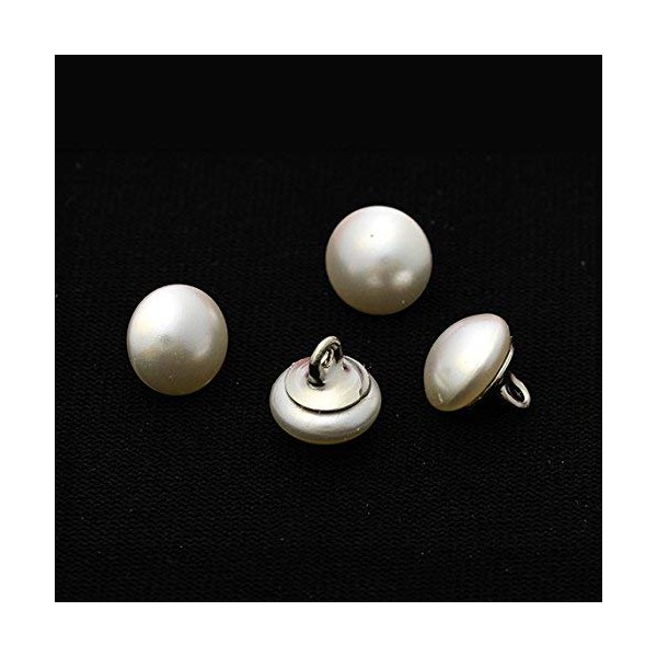 8mm Austria Crystal 5817 Pearl Bridal Button with Shank by