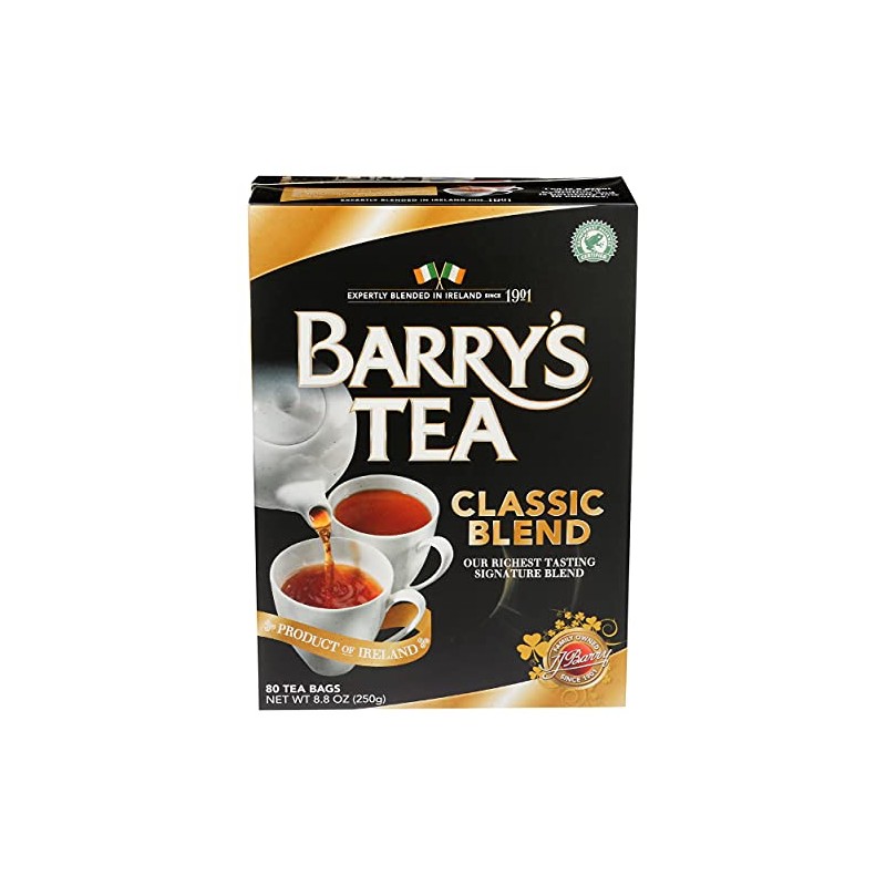 Barry's Tea Bags, Classic Blend, 80 Count, 8.8 Oz, (00102506)