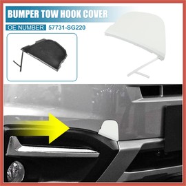 ACROPIX 57731-SG220 Front Right Bumper Tow Hook Cover for Subaru Forester 2016-2018 Car Tow Hook Eye Hole Cover Plug White Car Parts