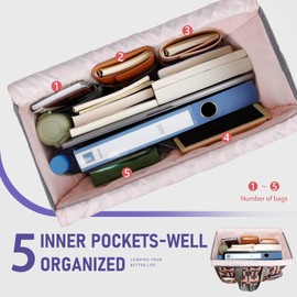 MHOMER Large Utility Tote Bag for Women, Zip-Top Teachers Tote Bag with 12 Pockets, Waterproof Nurse Bag for Working Women