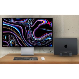 Psitek Aluminium Vertical Laptop Stand Holder Dock, Upright Memory, Adjustable Slot Width 10 ~ 30 mm, Fits All MacBook and Laptop, Version 2023