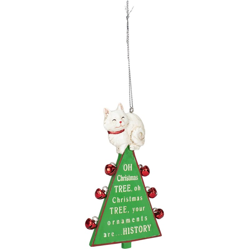 "Oh Christmas Tree" Cat Resin Christmas Ornament