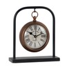 NIKKY HOME Small Retro Desk Clock, Silent Non-Ticking Classic Battery