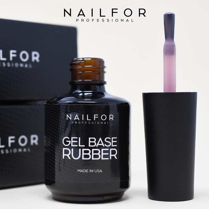 NAILFOR Base Rubber Nude Light 15ml - Base Gel Semi-Permanent