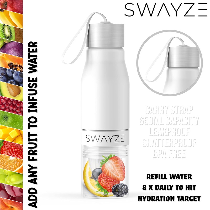 Water Bottle Fruit Infuser, BPA Free, Infusion Section, Fruit Squeezer