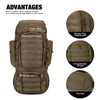 Mardingtop 60L Military Tactical Backpack Hiking Travel Backpack for 3