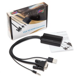 syba sd-ada31040 plug & play vga to hdmi converter with audio support 1920 x 1080 resolution supported