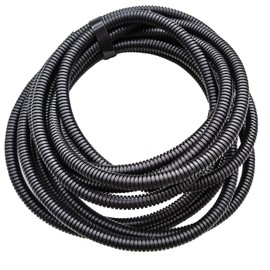 Corrugated Tube, Black, Slit, Corrugated PP, Flexible, For Garden, Office, Bonding/Protecting Wiring Cables (φ10-5m)