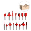 15Pcs Router Bit Set 1/4in Shank Carbide Trimmer Engraving Machine