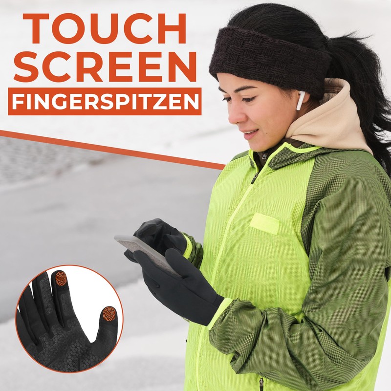 HANDLANDY Winter Running Gloves for Men Women, Thermal Liners Non-Slip