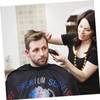TOVINANNA Hair Cutting and Dyeing Cape for Barber Black Stylish