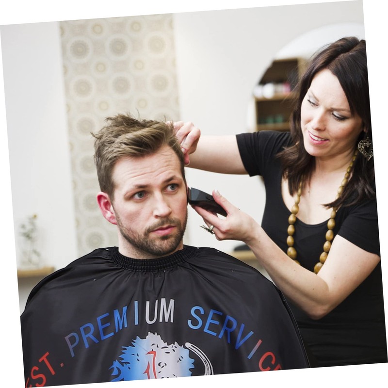 TOVINANNA Hair Cutting and Dyeing Cape for Barber Black Stylish