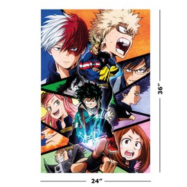POSTER STOP ONLINE My Hero Academia - Manga/Anime TV Show Poster/Print (Character Montage) (Size 24" x 36")