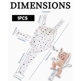 TOZBLEU Baby Bath Seats, Shower Net, Baby Bath Net, Adjustable Bath Seat Net, Bath Pillow, Non-Slip Bath Seat Net, Baby Bath Mat, Baby Bath Net, Baby Bath Pad for Newborns, Adjustable