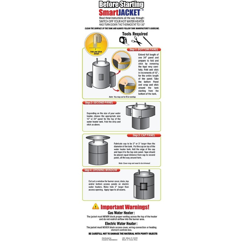 SmartJacket Water Heater Blanket Insulation System, Energy Star Certified, R