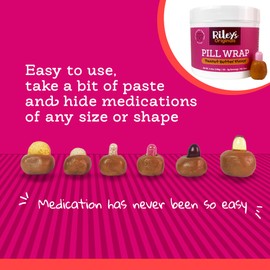 Riley's Pill Wrap for Dogs - Delicious Peanut Butter Flavored Pill Paste for Dogs - Wrap Pills, Capsules, Tablets in a Pocket or Pouch to Mask The Taste & Make Pill Time Fun - 4.2 oz