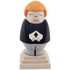 Seiffener Volkskunst Incense Smoker Erzgebirge | Politician Collectible Incense Woman German Chancellor Angela Merkel 14 cm Black Blazer
