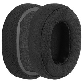 Geekria Comfort Mesh Fabric Replacement Ear Pads for Skullcandy Crusher Wireless, Crusher Evo, Crusher ANC, Hesh 3 Headphones Ear Cushions, Headset Earpads, Ear Cups Repair Parts (Black)