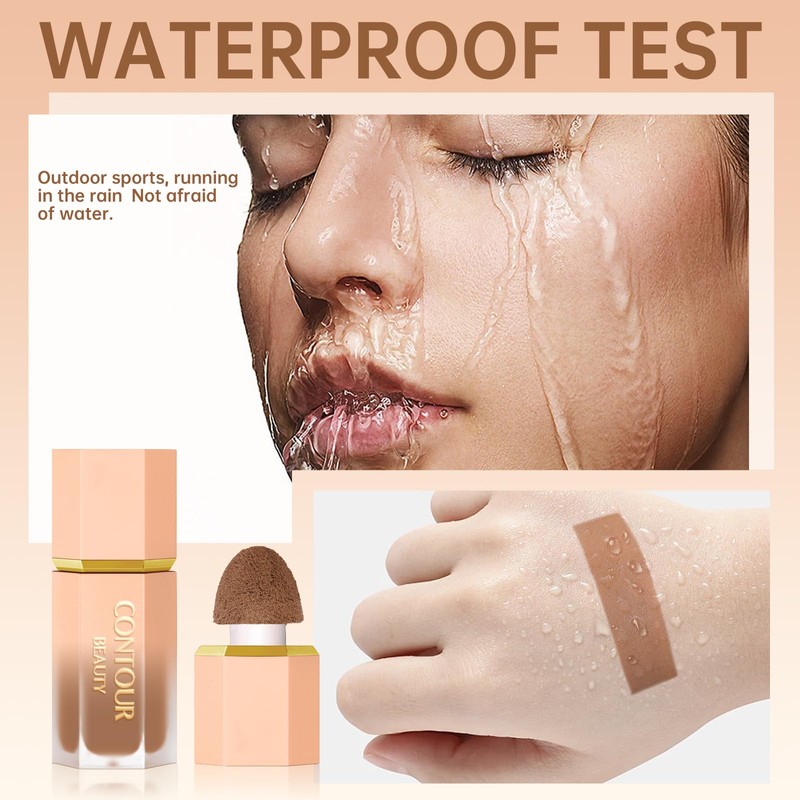 Noerrors Liquid Contour Stick, Soft Cream Bronzer Contour Wand, Cool
