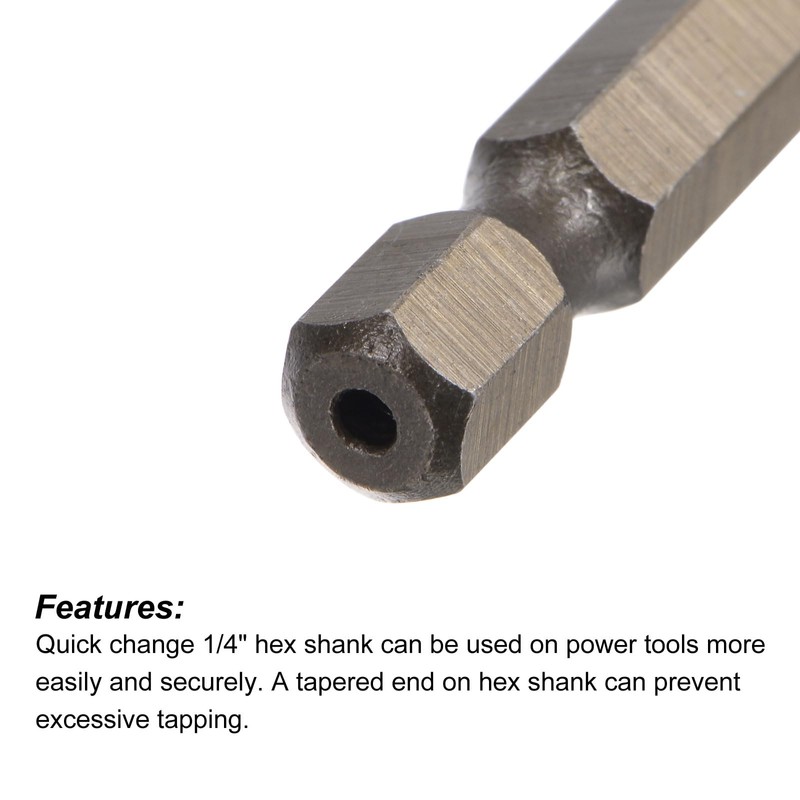 sourcing map Combination Drill and Tap Replacement Hex Shank High