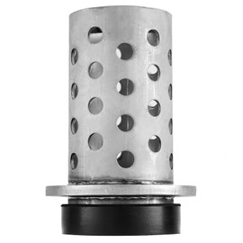 DZQ Perforated Casting Flask Vacuum Casting, 304 Stainless Steel Flanged with Rubber Sprue Base, Various Sizes for Metal Casting (2.5" x 6")