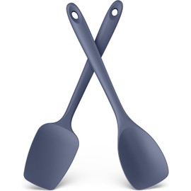 Cucharas de silicona resistentes al calor de 600ºF: cuchara flexible para hornear con sabor a U, espátula y cuchara de cocina, utensilios de cocina sin costuras para servir, rascar, recoger en