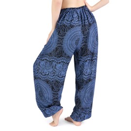 Lannaclothesdesign Harem Pants Women – Boho Elephant Pants High-Waisted Hippie Clothes with Pockets for Yoga