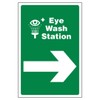 V Safety Eye Wash Station Arrow Right 200 x 300mm