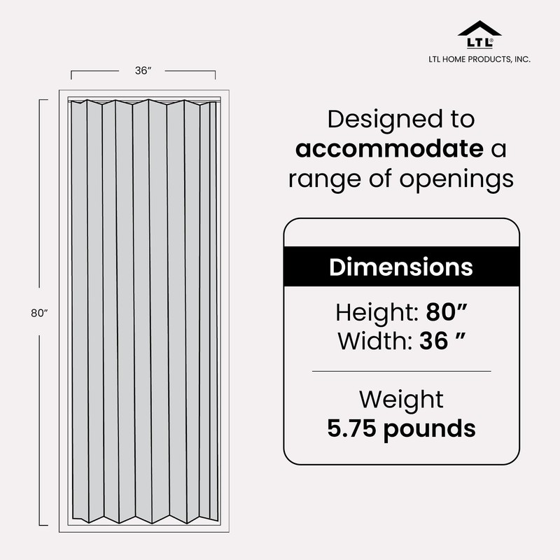 LTL Home Products HSR3680F Regent Interior Accordion Folding Door, 36"