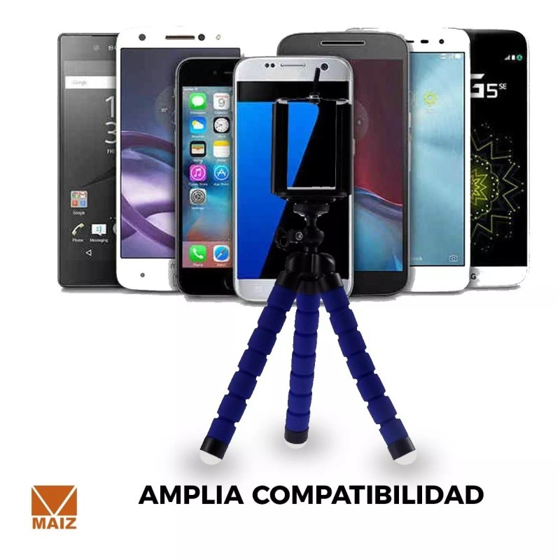 Maíz Oferta Tripie Soporte P/celular Con Abrazadera Mayoreo 10pz