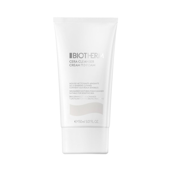 Biotherm Cera Foam Cleanser, Refreshing and Deep Pore Cleansing Foam for Women, with Life Plankton, Intensive Cleansing Gel for Nourished Skin, Cleansing Cream for Women, 150 ml