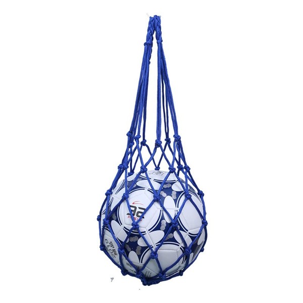 ALLVD Storage Soccer Volleyball Basketball Simple Ball Bag Net Bag Carrying Storage (Blue)