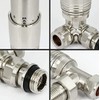 Delta Corner TRV Satin Nickel Thermostatic Radiator Valve and lockshield