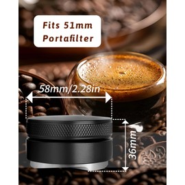 58mm Coffee Distributor, Stainless Steel Espresso Distribution Tool, Height Adjustable Espresso Leveler Handheld, Coffee Bar Gifts Barista Tools