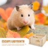 Hamster Wood House 2 Chambers Guinea Pig House for Cage