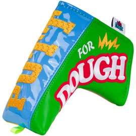 Big Crazy Golf Club Head Covers, 3-Pieces Driver Headcover, Magnetic Blade Putter Cover, Funny Design Drive for Show Putt for Dough, Golf Head Covers with Bright Colors and Waterproof Leather